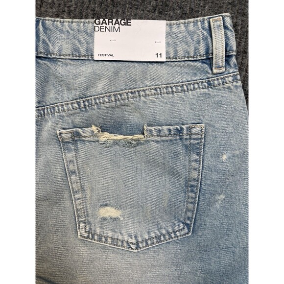 Garage Denim Festival Shorts Women Size 11 Distressed Cut-Off Blue Cotton NEW - Picture 6 of 9